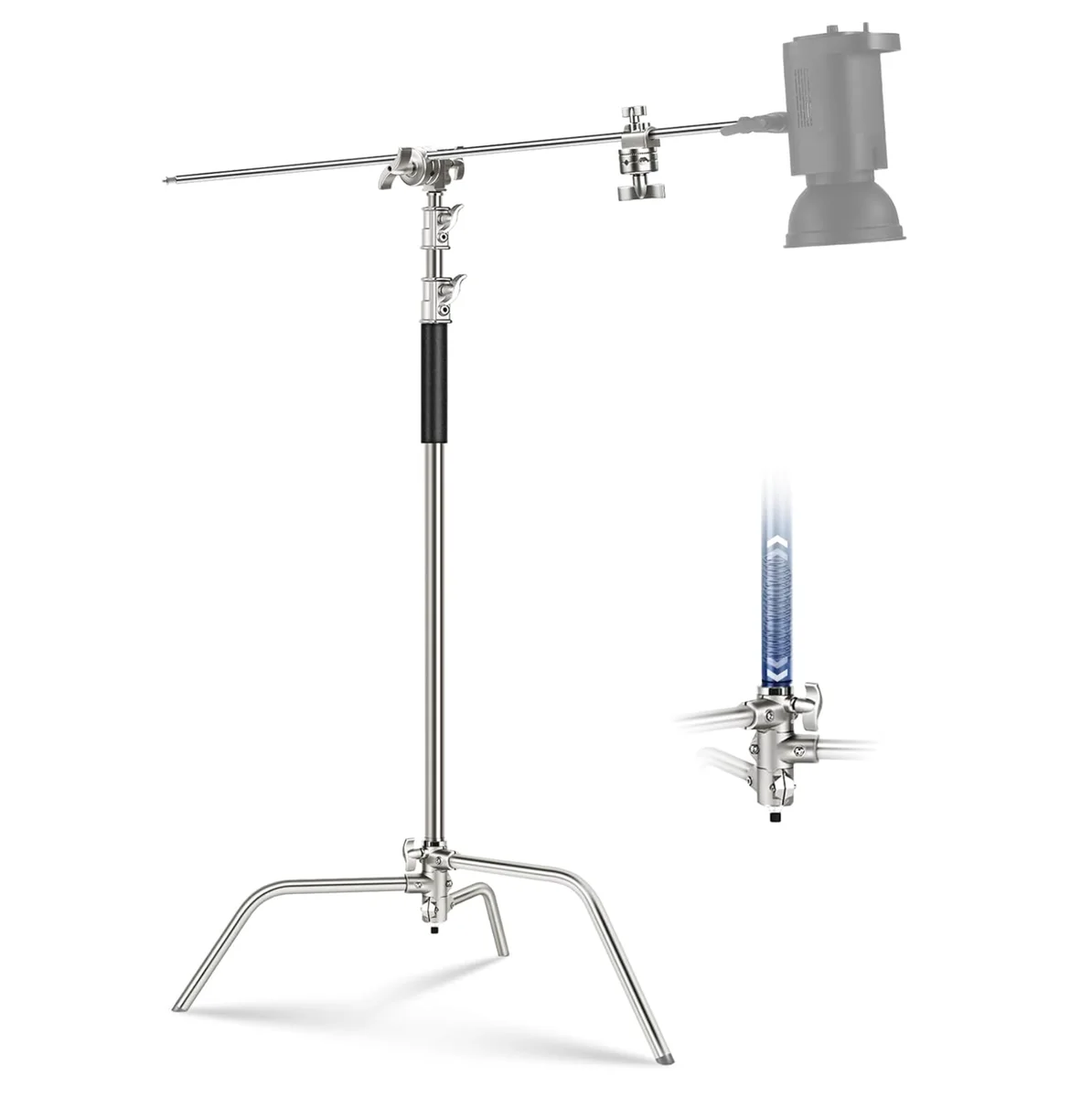 NEEWER Basics 100% Stainless Steel Heavy Duty C Stand